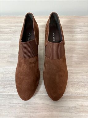 David Tate Cutadel Brown Suede Leather Boho Ankle Pumps